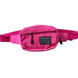 NWOT Hot Pink Corduroy Crossbody Bag